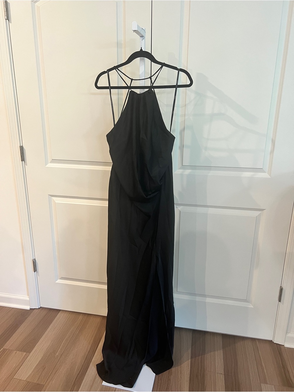 ASOS Black Strappy Halter Maxi Dress